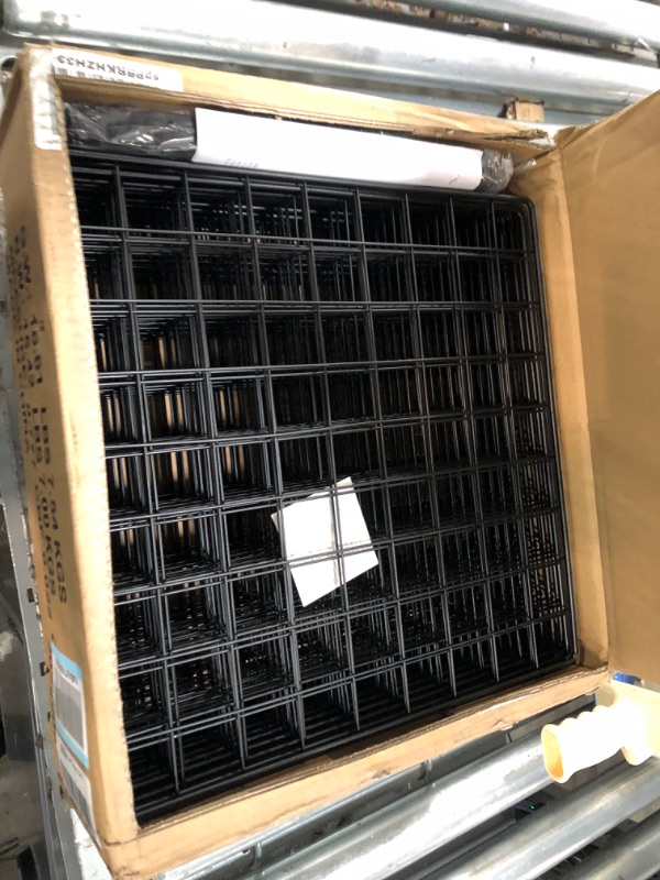 Photo 2 of Amazon Basics 6-Cube Wire Grid Storage Shelves, 14" x 14" Stackable Cubes, Black 6 Cube Black