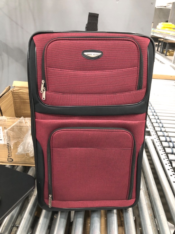 Photo 3 of Travel Select Amsterdam Expandable Rolling Upright Luggage, Red, 4-Piece Set 4-Piece Set Burgundy