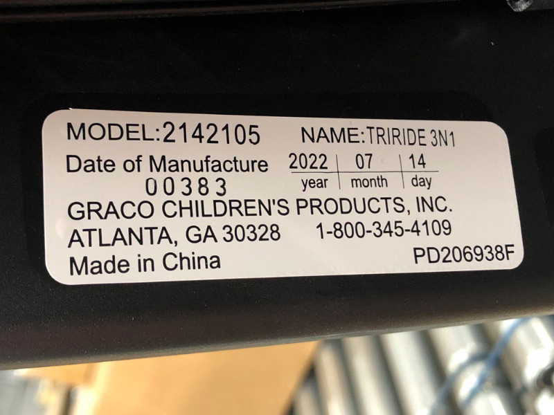 Photo 3 of Graco TriRide 3 in 1 Car Seat | 3 Modes of Use from Rear Facing to Highback Booster Car Seat, Clybourne
