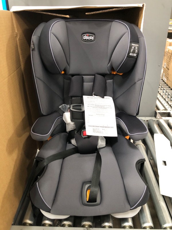 Photo 3 of Chicco MyFit Harness + Booster Car Seat, 5-Point Harness Car Seat and High Back Booster Seat, For children 25-100 lbs. | Fathom/Grey/Blue Fathom/Grey/Blue MyFit ?18.75 x 17 x 27 inches
