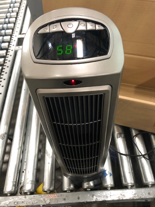 Photo 2 of Lasko 1500W Digital Ceramic Space Heater with Remote, 755320, Silver