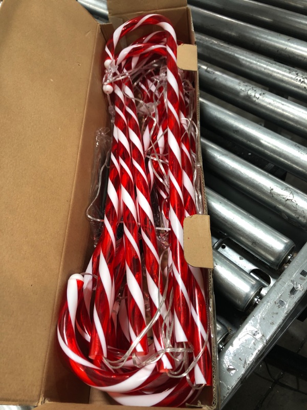 Photo 1 of  12 pc christmas candy cane decoration lights for patio 24"