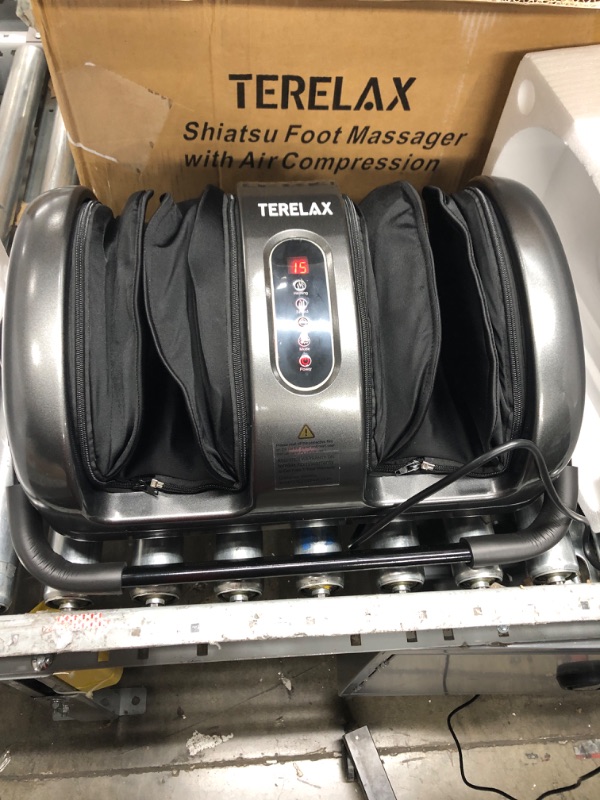 Photo 2 of Foot Massager Machine Shiatsu Foot and Calf/Leg Massager with Heat Deep Kneading Foot Pain to Improve Blood Circulation(Air-Bag Style)