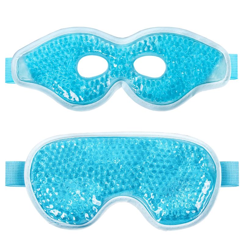 Photo 1 of 2PCS Gel Eye Mask, Cold Compress Gel Beads Eye Mask, Reusable Cooling Ice Mask for for Puffy Eyes, Dark Circles, Headaches, Migraine, Stress Relief
