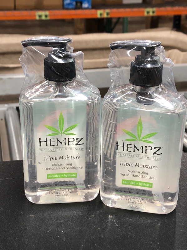 Photo 2 of 2 PACK: Hempz Triple Moisture Herbal Moisturizing Hand Sanitizer- 8.5 oz.
