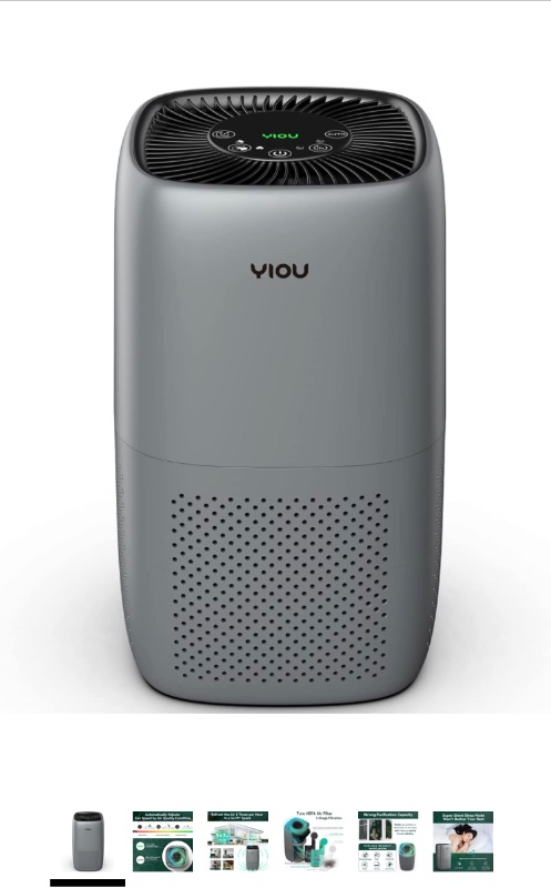 Photo 1 of See Notes*** YIOU Air Purifier for Home Large Room Up to 547ft²,H13 True HEPA Filter for Allergies Pets Smokers,24db Smart Air Filter Block Most Pet Dander Pollen Smoke,Available for California,Grey