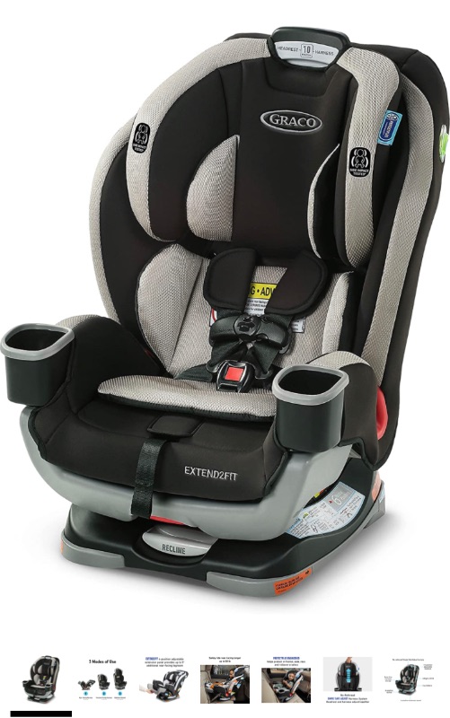 Photo 1 of Graco Extend2Fit 3-in-1 Car Seat, Stocklyn , 20.75x19x24.5 Inch (Pack of 1)