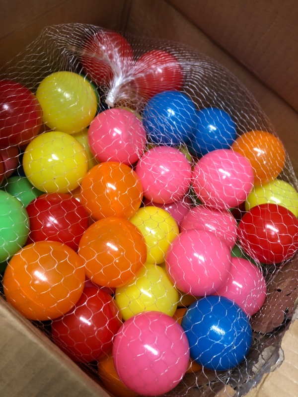 Photo 1 of BalanceFrom 2.3-Inch Phthalate Free BPA Free Non-Toxic Crush Proof Play Balls Pit Balls- 6 Bright Colors in Reusable and Durable Storage Mesh Bag with Zipper 100-Count