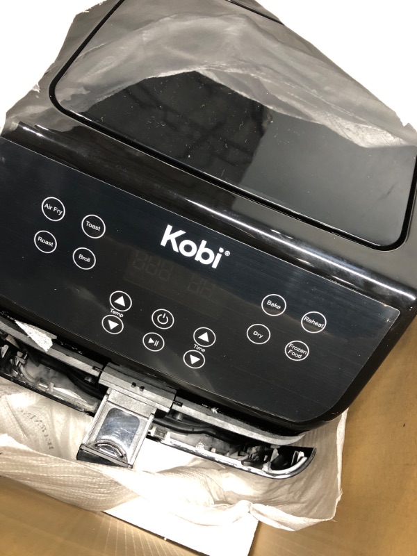 Photo 2 of ***DAMAGED****BROKEN***Kobi Air Fryer, XL 5.8 Quart,1700-Watt Electric Hot Air Fryers Oven & Oilless Cooker, LED Display, 8 Preset Programs, Shake Reminder, for Roasting, Nonstick Basket, ETL Listed (100 Recipes Book Included) (Black)