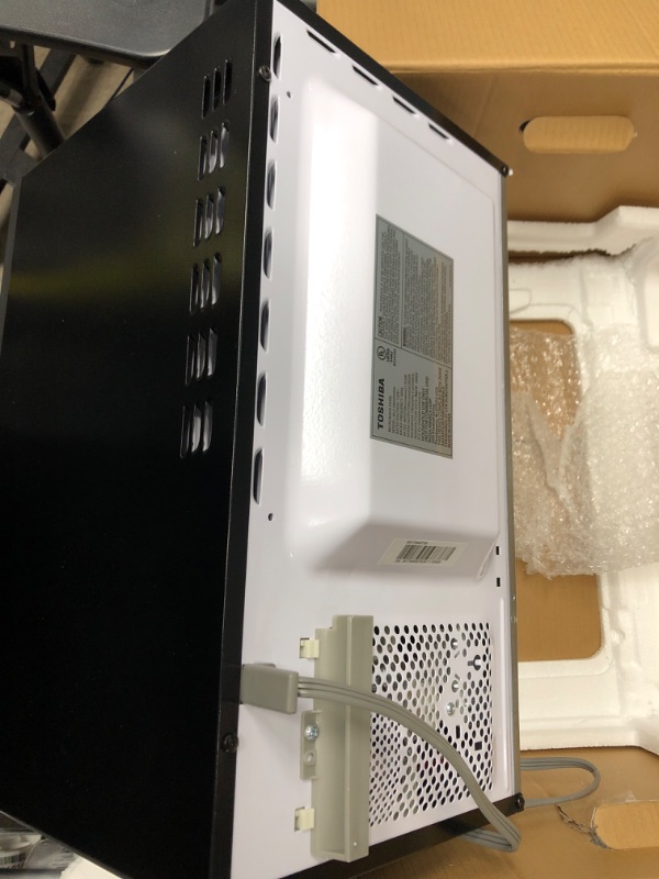 Photo 1 of TOSHIBA ML2-EM09PA(BS) Small Countertop Microwave Oven With 6 Auto Menus, Kitchen Essentials, Mute Function & ECO Mode, 0.9 Cu Ft, 10.6 Inch Removable Turntable, 900W, Black Color 0.9 Cu.Ft.