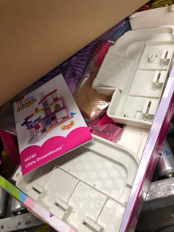 Photo 2 of ***MISSING THINGS /****Barbie Little DreamHouse by Fisher-Price Little People, Interactive Toddler playset with Lights, Music, Phrases, Figures and Play Pieces