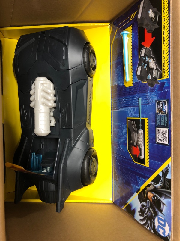 Photo 2 of DC Comics Batman, Tech Defender Batmobile, Transforming Vehicle with Blaster Launcher, Kids Toys for Boys Ages 4 and Up Transforming Batmobile