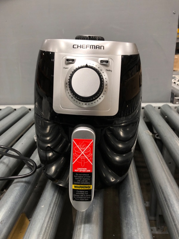 Photo 1 of (PARTS ONLY) Chefman TurboFry 2 Quart Air Personal Compact Healthy Fryer w/Adjustable Temperature Control, 30 Minute Timer and Dishwasher Safe Basket, Black, 4.2 Pint, 
