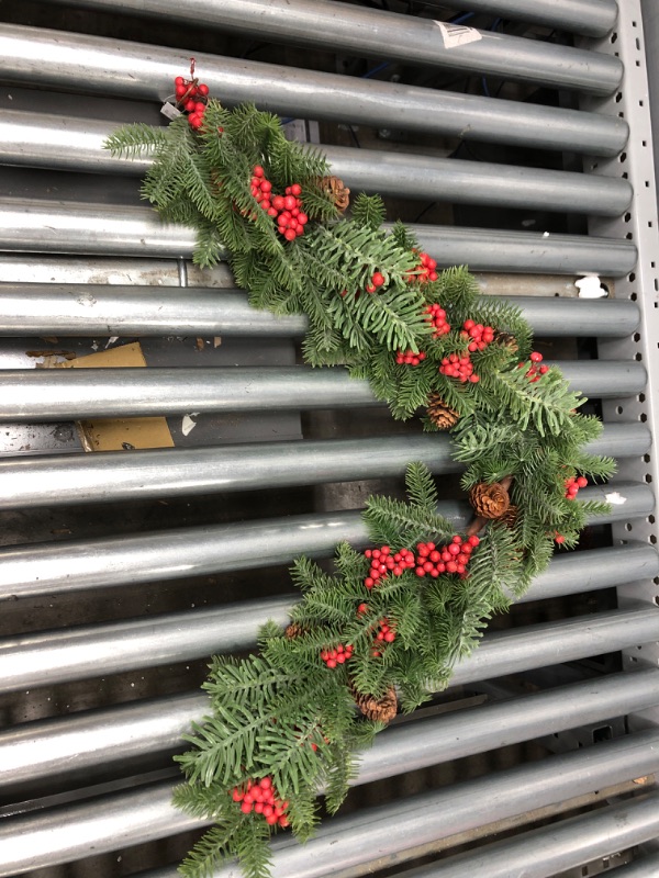 Photo 3 of 40in. Pines, Red Berries and Pinecones Artificial Christmas Garland