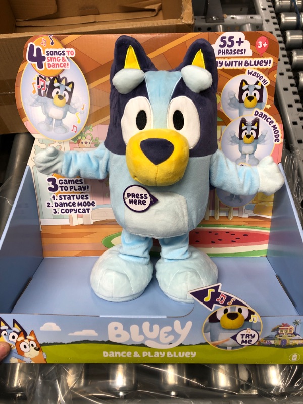 Photo 3 of Bluey Dance and Play 14" Animated Plush | Over 55 Phrases and Songs, Multicolor