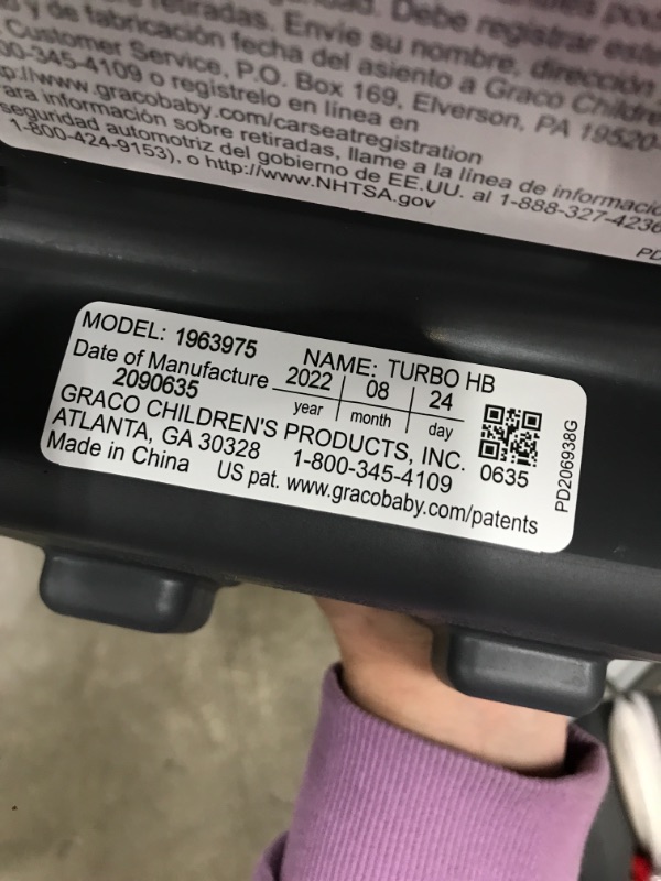 Photo 3 of Graco - TurboBooster Highback Booster Car Seat - Glacier