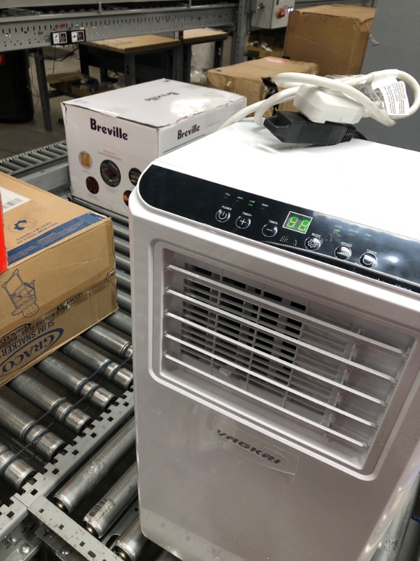 Photo 2 of ** NEEDS REPAIR ** VAGKRI Portable Air Conditioners 8000 BTU 3-in-1 AC Unit with Fan & Dehumidifier, Cools up to 250 sq. ft. ETL Protection with Side Handles & Casters, LED Display Full-Function, Remote Control, Timer
