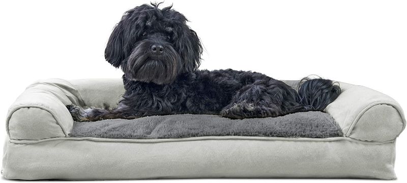 Photo 1 of Furhaven Sofa-Style Dog Beds for Small/Medium/Large Dogs & Cats - Orthopedic, Cooling Gel, Memory Foam, & More
