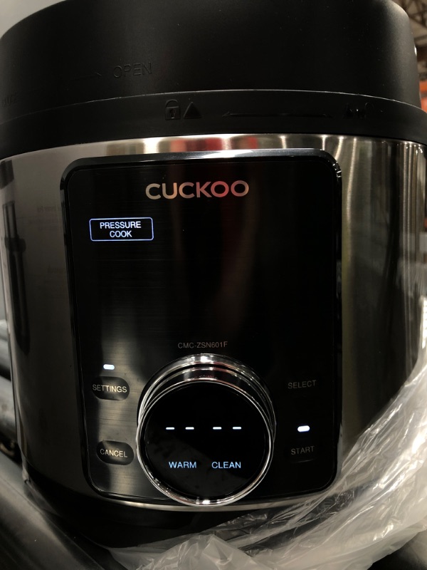 Photo 6 of Cuckoo CMC-ZSN601F 8-in-1 Electric Pressure Cooker, Slow Cooker, Sauté, Steamer, Warmer, Sous Vide, 20 Menu Options, Stainless Steel Inner Pot, 6 QT, Black
