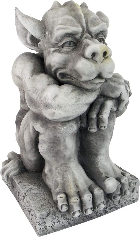 Photo 1 of Design Toscano LY312006 Gaspar, Watcher of Souls Gothic Gargoyle Statue, 12 Inch, Antique Stone
