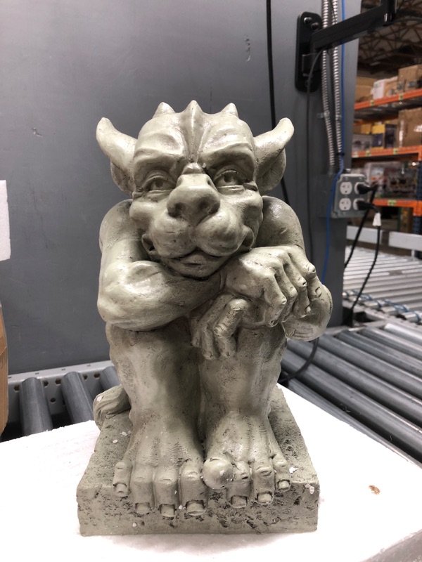 Photo 2 of Design Toscano LY312006 Gaspar, Watcher of Souls Gothic Gargoyle Statue, 12 Inch, Antique Stone
