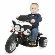 Photo 1 of ** WHITE & BLACK ** Lil' Rider Mini Three Wheel Police Chopper Ride-On