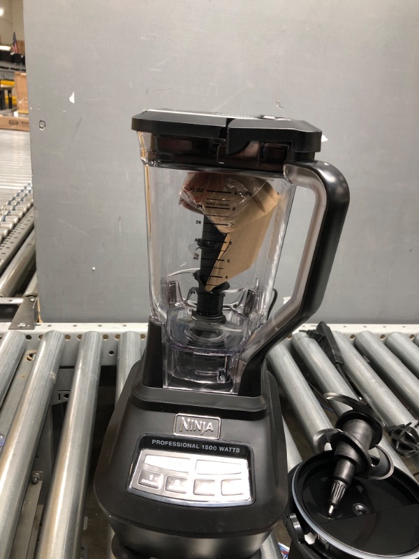 Photo 2 of **72 oz - 8 oz cup dented ** Ninja BL770AMZ Mega Kitchen System, 72 oz. Pitcher, 8-Cup Food Processor, 16 oz. Single Serve Cup, 1500-Watt, Black Black with 1 Nutri Ninja Cup + Lid