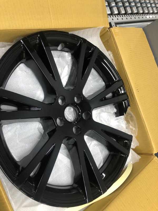 Photo 3 of Mayde 19-Inch Wheel Covers fits 2020-2022 Tesla Model Y Rims, Replacement Hub Caps (Set of 4, Gloss Black)