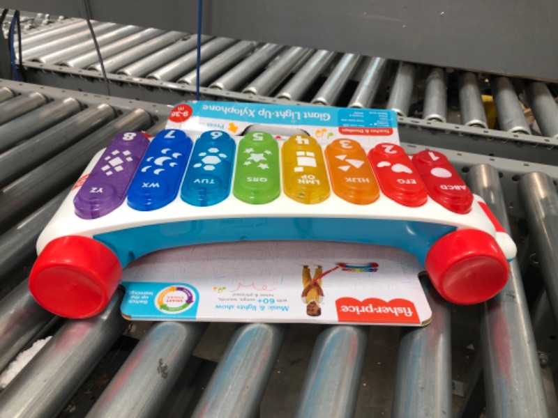 Photo 3 of Fisher-Price Giant Light-Up Xylophone, Pretend Musical Instrument Electronic Pull Toy with Educational Songs for Baby and Toddlers SIOC
