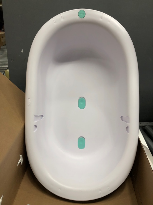 Photo 2 of 4-in-1 Grow-with-Me Bath Tub by Frida Baby Transforms Infant Bathtub to Toddler Bath Seat with Backrest for Assisted Sitting in Tub