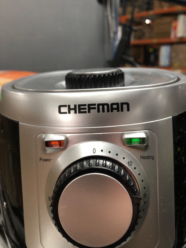 Photo 5 of CHEFMAN Small, Compact Air Fryer Healthy Cooking, 2 Qt, Nonstick, User Friendly and Adjustable Temperature Control w/ 60 Minute Timer & Auto Shutoff, Dishwasher Safe Basket, BPA - Free, Black