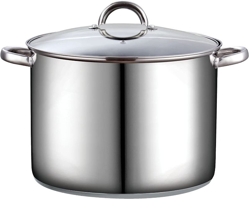 Photo 1 of Cook N Home 16 Quart Stockpot with Lid, Stainless Steel
