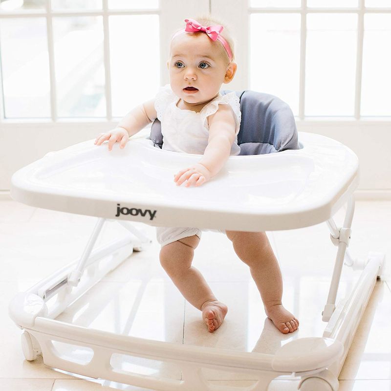 Photo 1 of Joovy Spoon Baby Walker & Activity Center Featuring Three Adjustable Heights, Tough Luggage Grade Seat Material, and 30 lb Weight Capacity - JPMA Safety Certified (Charcoal)