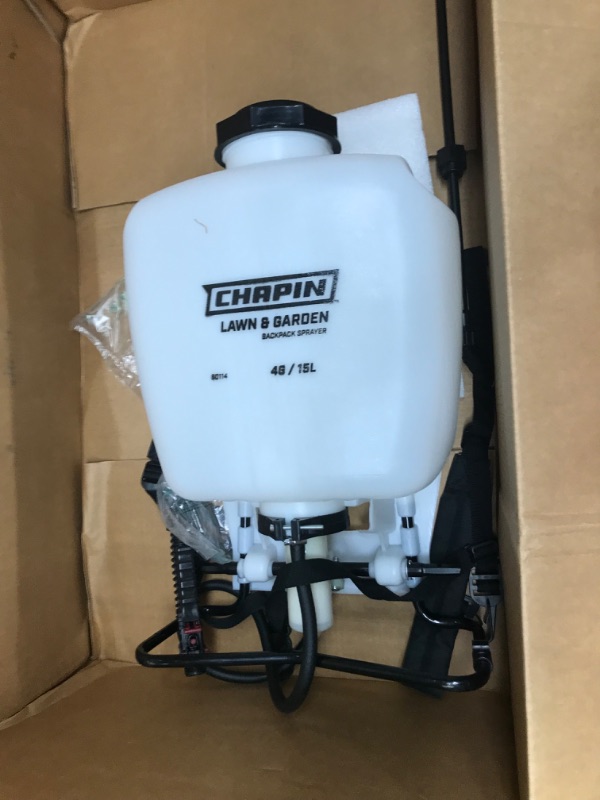 Photo 2 of Chapin 60100 4 Gallon Backpack Sprayer for Lawn and Garden, Translucent White