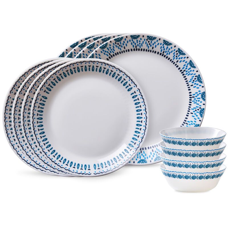 Photo 1 of Corelle Everyday Expressions 12pc Dinnerware Set, Azure Medallion