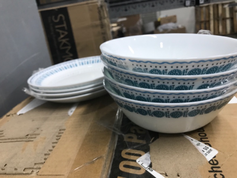 Photo 1 of Corelle Everyday Expressions 12pc Dinnerware Set, Azure Medallion