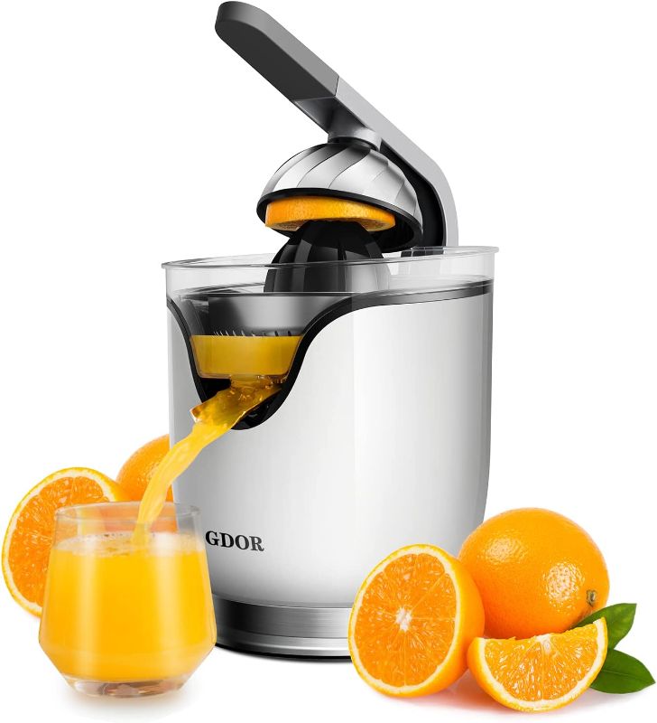 Photo 1 of GDOR Citrus Juicer Electric with Enhanced Sharper & Taller Cones, Powerful & Ultra-Silent 150W Motor Juice Squeezer Machine for Orange, Lemon, Grapefruit & Other Citrus, Anti-Drip, BPA-Free, Cool Grey
