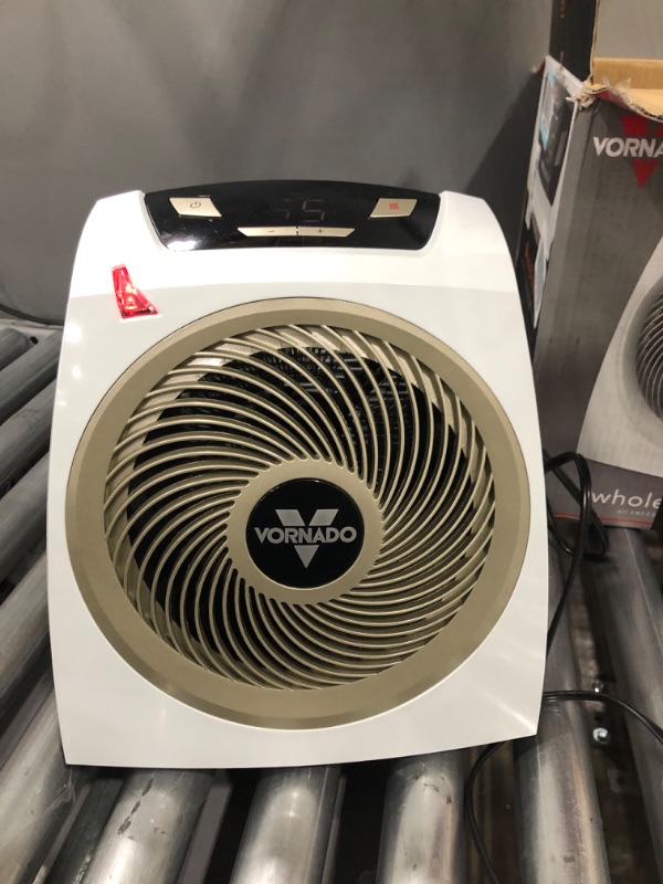 Photo 1 of Vornado AVH10 Vortex Heater with Auto Climate Control, 2 Heat Settings, Fan Only Option, Digital Display, Advanced Safety Features, Whole Room, White AVH10 — Auto Climate Heater