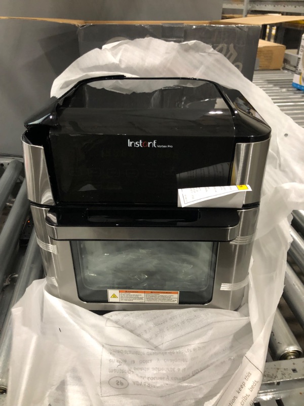 Photo 1 of Instant Vortex Pro Air Fryer, 10 Quart, 9-in-1 Rotisserie and Convection Oven, From the Makers of Instant Pot with EvenCrisp Technology, App With Over 100 Recipes, 1500W, Stainless Steel