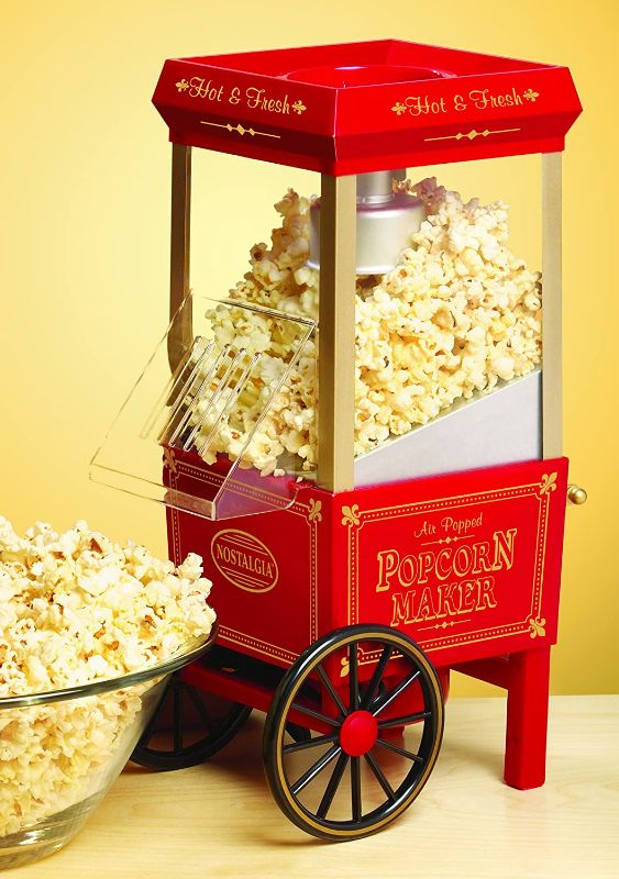 Photo 1 of Nostalgia 12-Cup Hot Air Popcorn Maker, Red
