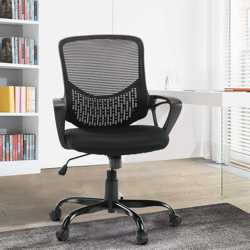 Photo 1 of Office Desk Chair, Mid Back Lumbar Support Computer Mesh Task Chair, 
