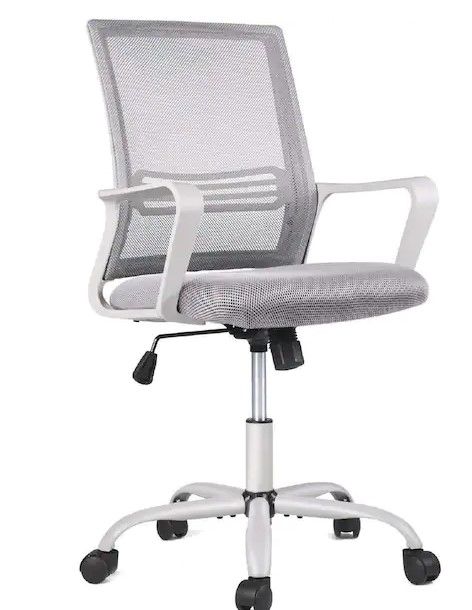 Photo 1 of NON FUNCTIONAL / PARTS
Ergonomic Gray Mesh Chair Executive Home Office Chairs with Lumbar Support Armrest Rolling Swivel Adjustable Mid Back
