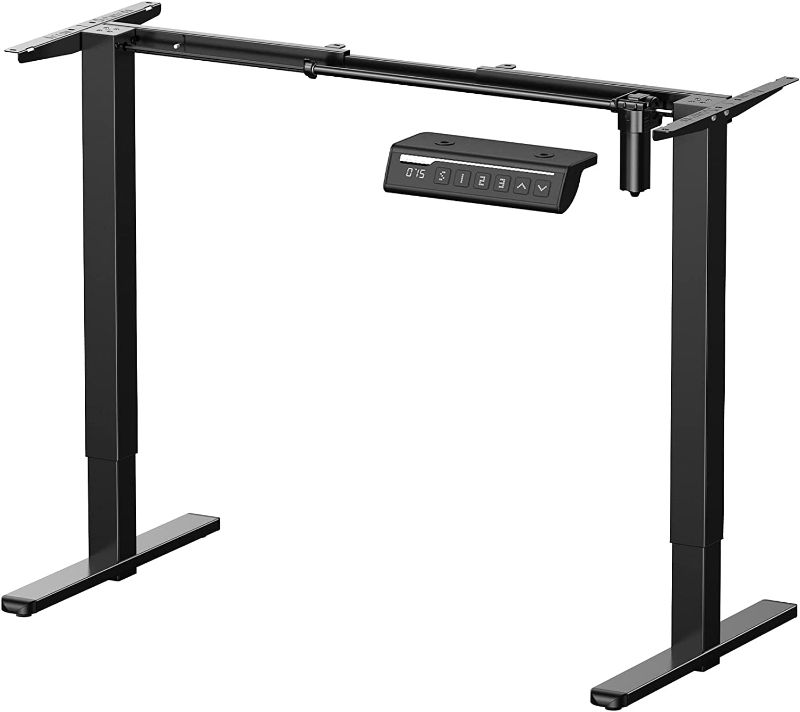 Photo 1 of ErGear Electric Stand up Desk Frame Height Adjustable Table Legs Sit Stand Desk Frame Ergonomic Standing Desk Base Workstation Frame Only
