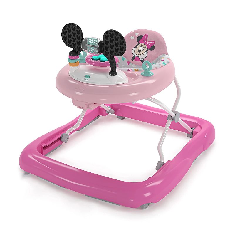 Photo 1 of Disney Baby Minnie Mouse 2-in-1 Forever Besties Baby Walker - Easy Fold Frame and Removable Toy Station, Age 6 Months+
