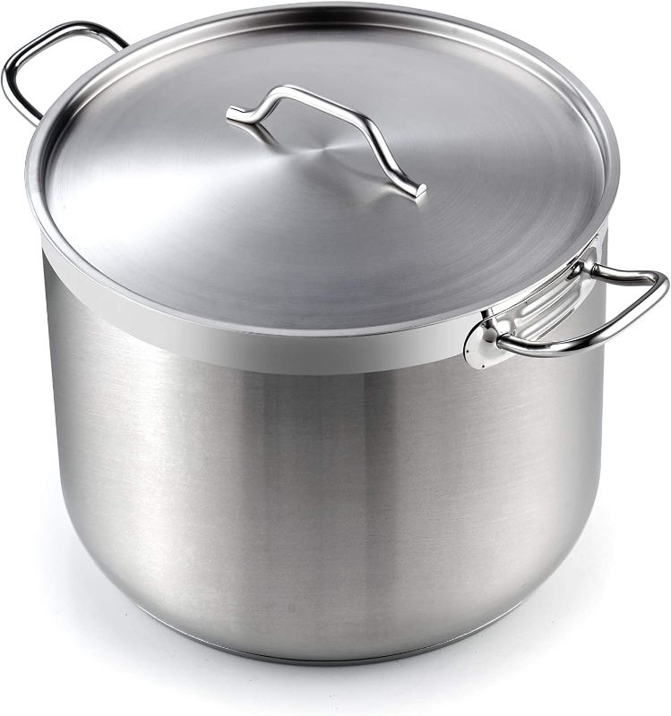 Photo 1 of 
Cooks Standard 2616 Standard Professional Grade Lid 30 Quart Stainless Steel Stockpot, Silver
Size:30 Quart
Color:Silver