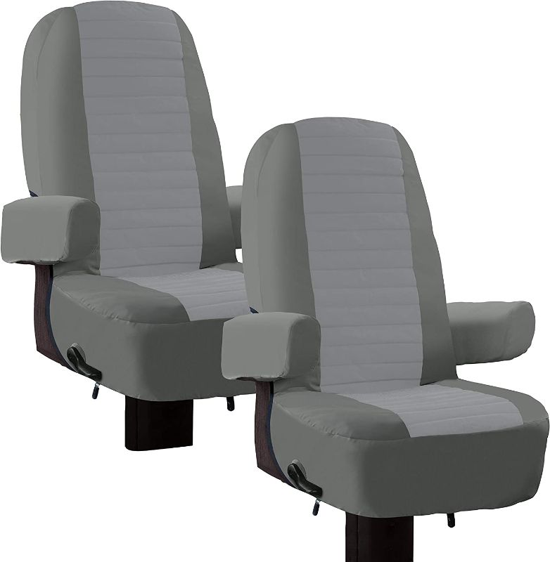 Photo 1 of 
Classic Accessories Over Drive RV Captain Seat Cover - 2-Pack, Motorhome Seat Covers, Snug Fit, Grey