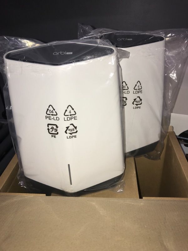 Photo 2 of NETGEAR Orbi Pro WiFi 6 Tri-band Mesh System (SXK80) | Router with 1 Satellite Extender for Business or Home | Coverage up to 6,000 sq. ft. and 60+ Devices | AX6000 802.11 AX (up to 6Gbps)