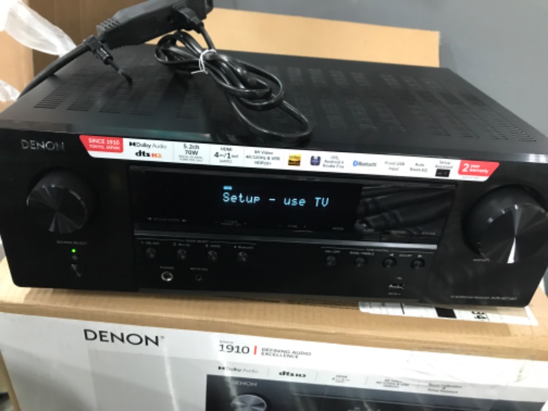 Photo 2 of Denon AVR-S570BT (2022 Model) 5.2 Channel AV Receiver - 8K Ultra HD Audio & Video, Enhanced Gaming Experience, Wireless Streaming via Built-in Bluetooth, (4) 8K HDMI Inputs, Supports eARC