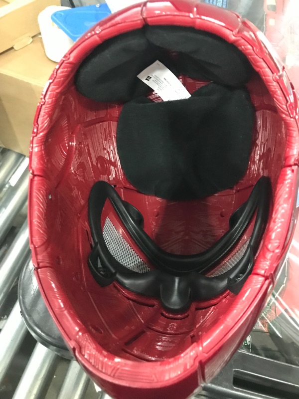 Photo 3 of ***ELECTRONICS NOT FUNCTIONAL*** Spider-Man Marvel Legends Series Iron Spider Electronic Helmet with Glowing Eyes, 6 Light Settings and Adjustable Fit , Red