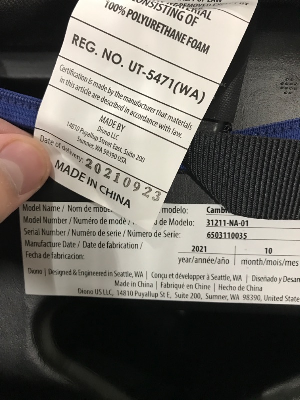 Photo 3 of Diono Cambria 2 XL 2022, Dual Latch Connectors, 2-in-1 Belt Positioning Booster Seat, High-Back to Backless Booster with Space and Room to Grow, 8 Years 1 Booster Seat, Blue NEW! Blue